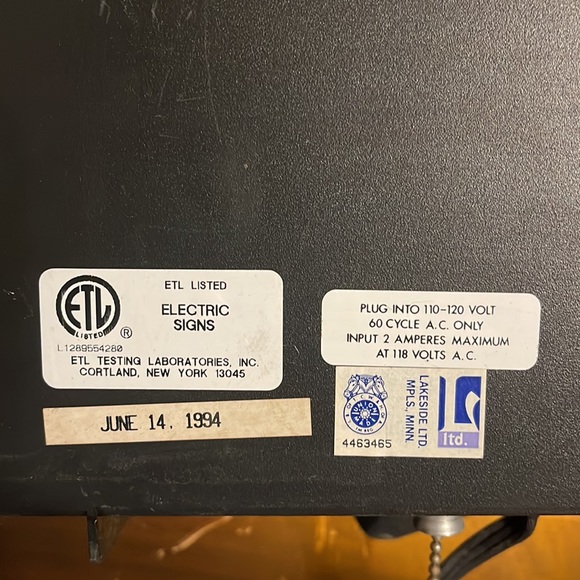 Vintage 1994 Budweiser Ice Light Draft Beer Lighted Sign - Picture 5 of 5